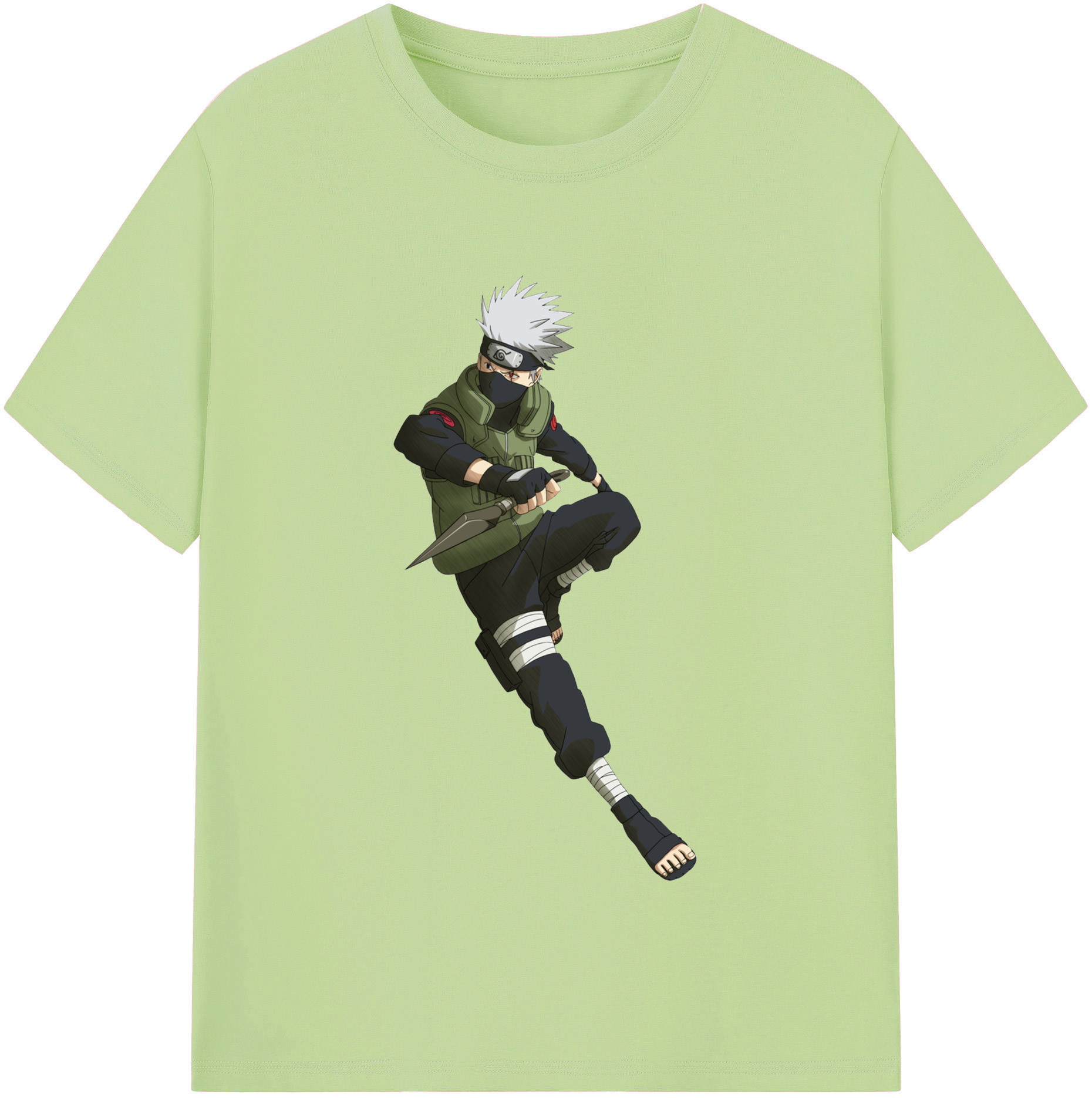 （画像用） NARUTO -ナルト- はたけ カカシ Hatake Kakashi 綿100％半袖Tシャツ（フロントプリント）